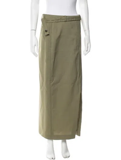 Pre-owned Rohe Virgin Wool Long Skirt In Green