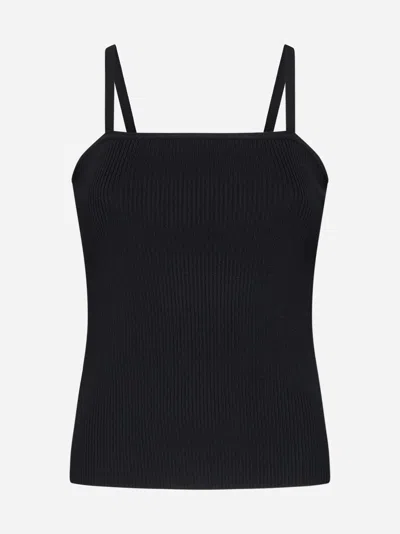 Rohe Viscose-blend Knit Top In Black