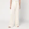 Rohe Wide-leg Trousers In Pearl Colour In White