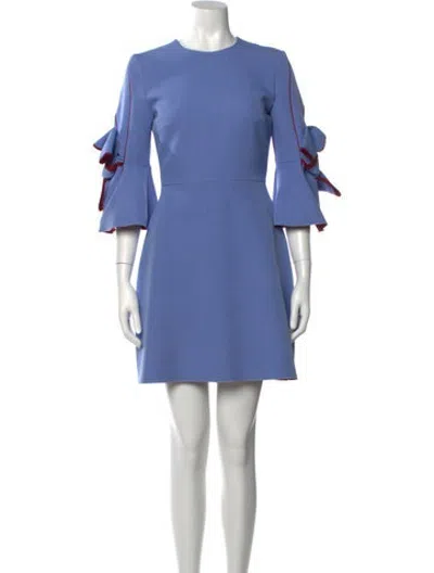 Pre-owned Roksanda Crew Neck Mini Dress In Blue