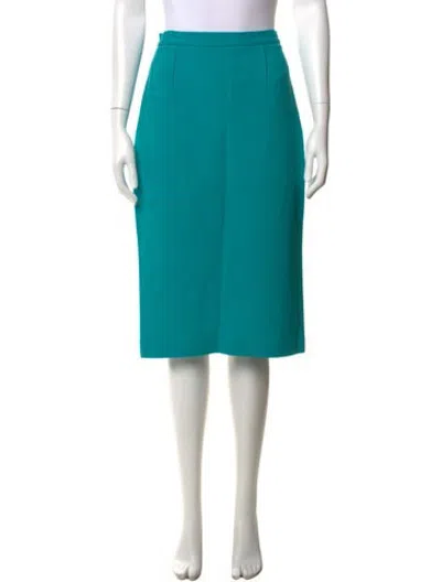 Pre-owned Roland Mouret Wool Midi Length Skirt In Blue