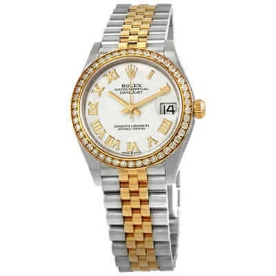 Pre-owned Rolex Datejust 31 White Dial Ladies Steel And 18kt Yellow Gold Jubilee Watch
