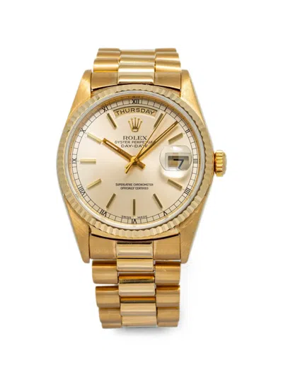 Pre-owned Rolex Day-date 36mm Watch In Gold