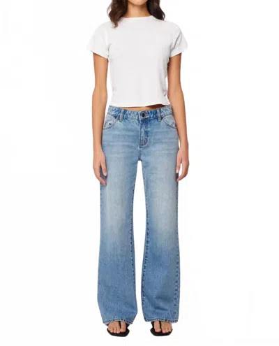 Rolla's Heidi Low Worn Denim Jeans In Brad Blue In Multi