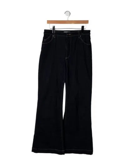 Pre-owned Rolla's High-rise Flared Jeans In Blue