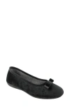 Ron White Tulip Ballet Flat In Onyx