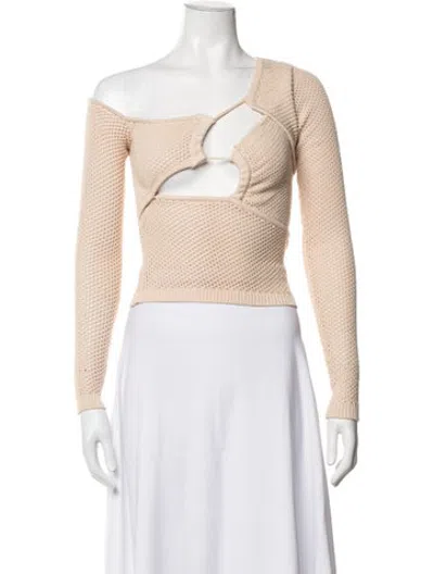 Pre-owned Ronny Kobo Asymmetrical Sweater In Neutrals
