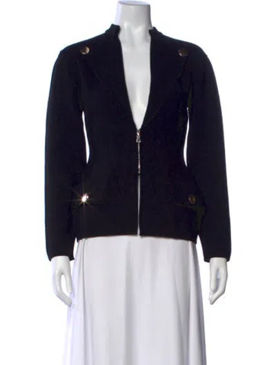 Pre-owned Ronny Kobo Open Front Sweater In Black