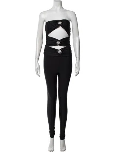 Pre-owned Ronny Kobo Strapless Jumpsuit In Black