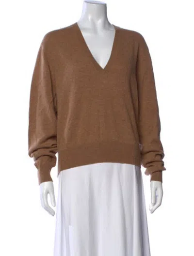Pre-owned Ronny Kobo V-neck Sweater In Brown