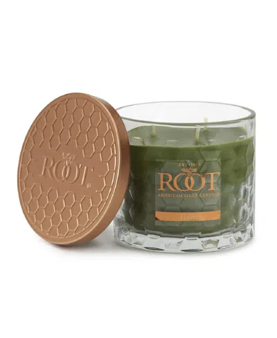 Root Candles Hosta Fragrance Honeycomb Glass Jar Candle In Dark Olive