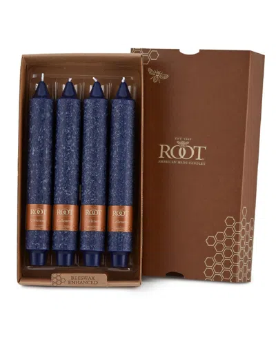 Root Candles Timberline Collenette 9" Taper Candle Set, 4 Piece In Abyss