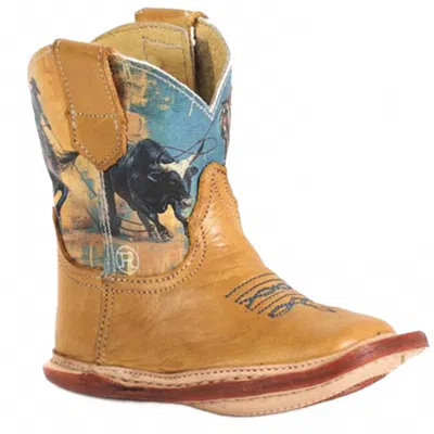 Roper Kids' Boys Cowbabies Team Roping Western Boot In Tan In Brown