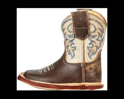 Roper Kids' Boys Vintage Leather Vamp Boot In Tan In Brown