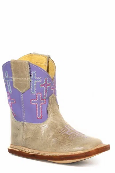 Roper Kids' Girls Crosses Cowbabies Boot In Brown In Multi