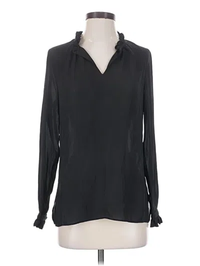 Pre-owned Rose + Olive Long Sleeve Blouse In Black