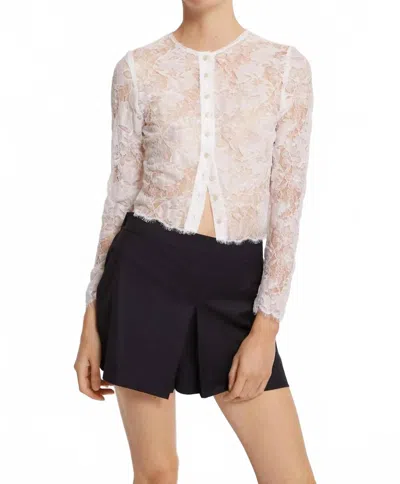 Roseanna Lili Long Sleeve Top In White