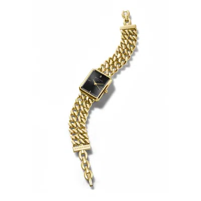 Rosefield Studio Edition Octagon Xs Ladies Double Chain Gold Toned Watch