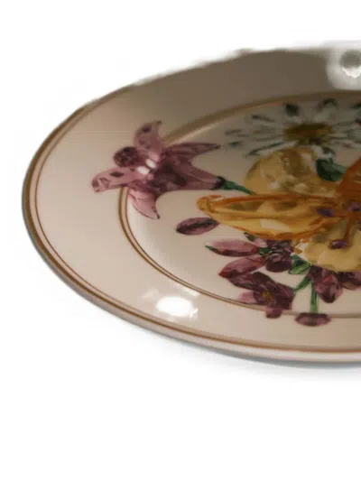 Rosenthal X Swarovski Idyllia Floral-print Plate (18.1cm) In Neutral
