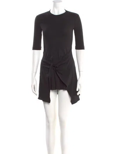 Pre-owned Rosetta Getty Crew Neck Mini Dress W/ Tags In Black