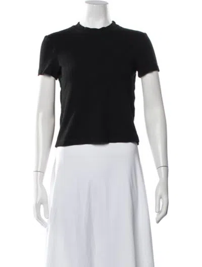 Pre-owned Rosetta Getty Crew Neck Short Sleeve Top In Black
