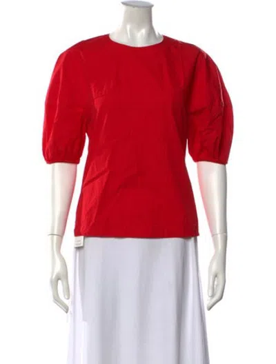 Pre-owned Rosetta Getty Crew Neck Short Sleeve Top In Red