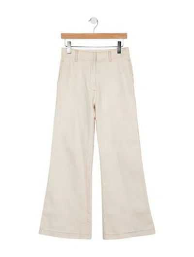 Pre-owned Rosetta Getty High-rise Wide Leg Jeans In Neutrals