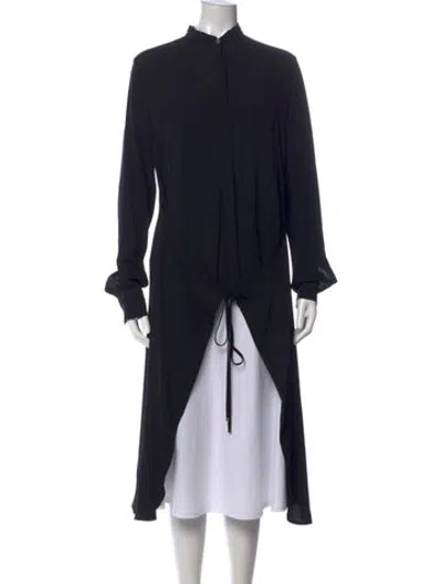 Pre-owned Rosetta Getty Long Sleeve Tunic In Black