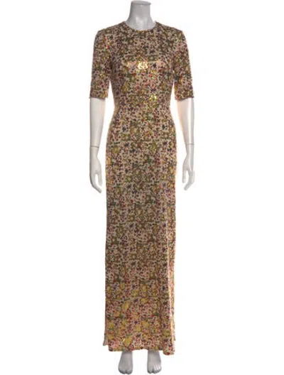 Pre-owned Rosetta Getty Patterned Long Dress In Multicolor