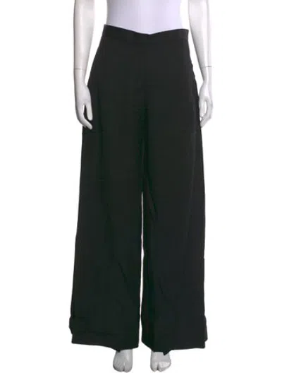 Pre-owned Rosetta Getty Wide Leg Pants In Black