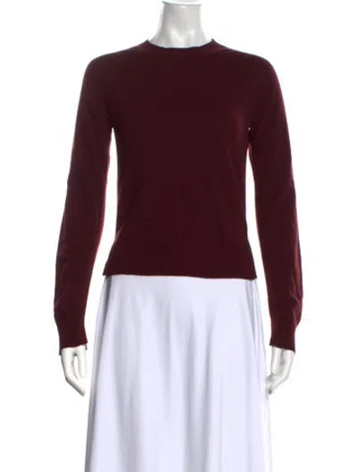 Pre-owned Rosetta Getty Wool Crew Neck Sweater In Red