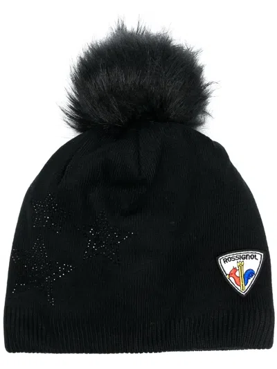 Rossignol Strassi Logo-patch Beanie In Schwarz
