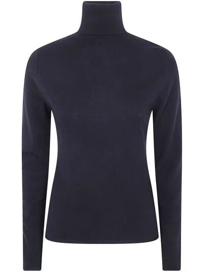 Rosso Puro Long Sleeved Turtle Neck Sweater In Black