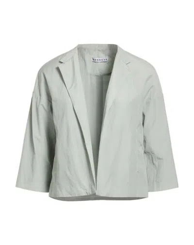 Rosso35 Woman Blazer Turquoise Size 2 Cotton, Polyester In Gray