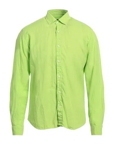 Rossopuro Man Shirt Light Green Size 15 ¾ Linen