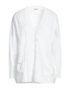 Rossopuro Woman Cardigan White Size M Cotton