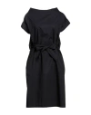 Rossopuro Woman Midi Dress Black Size L Cotton