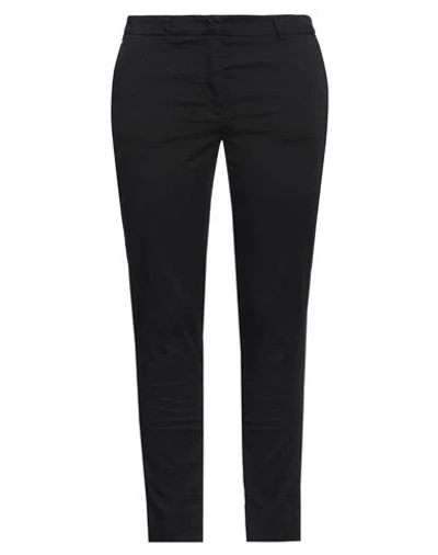 Rossopuro Woman Pants Black Size 10 Cotton, Elastane