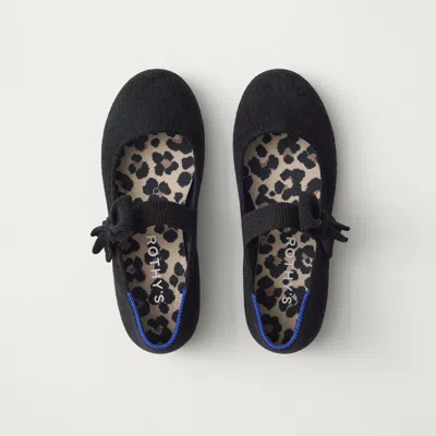 Rothys The Kids Tux Bow Mary Jane In Black