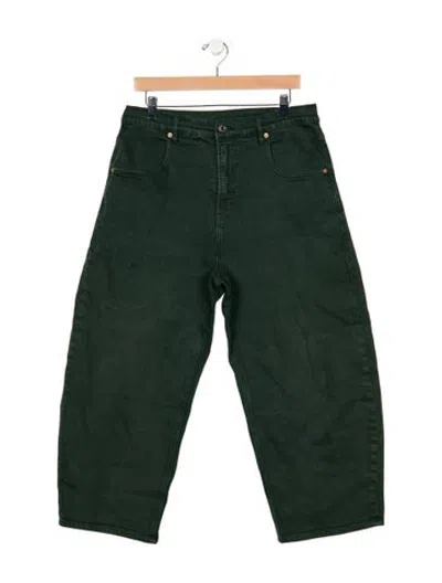 Pre-owned Roucha High-rise Wide Leg Jeans In Green