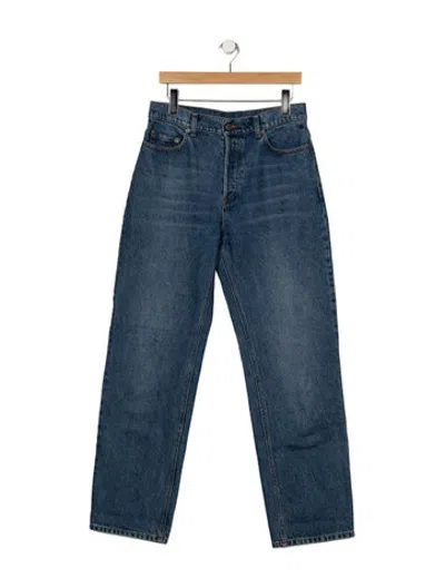 Pre-owned Rouje High-rise Straight Leg Jeans In Blue