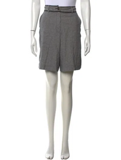 Pre-owned Rouje Houndstooth Print Straight Leg Pants In Grey