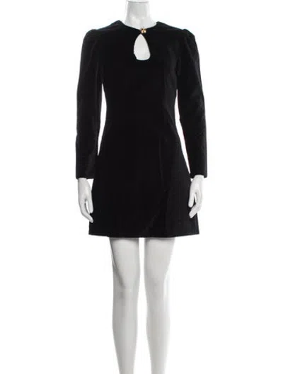 Pre-owned Rouje Square Neckline Mini Dress In Black