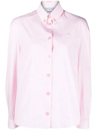 Rowen Rose Classic-collar Shirt In Pink