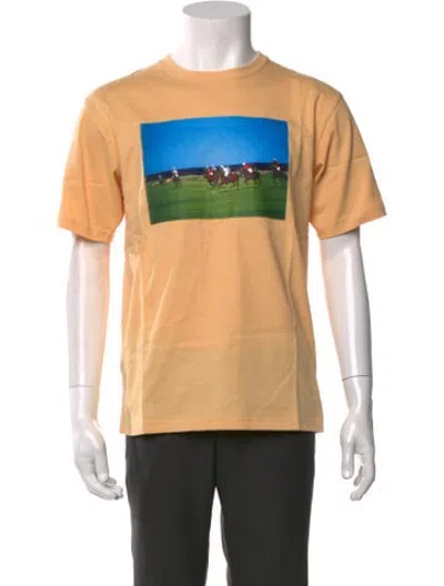 Pre-owned Rowing Blazers Graphic Print Crew Neck T-shirt In Neutrals
