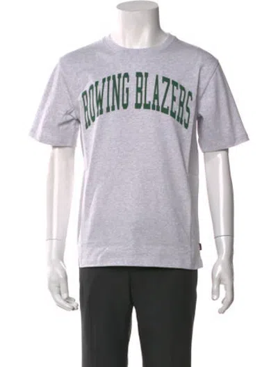 Pre-owned Rowing Blazers Graphic Print Crew Neck T-shirt W/ Tags In Grey