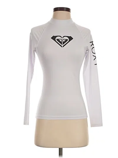 Pre-owned Roxy 3/4 Sleeve T-shirt In Silver