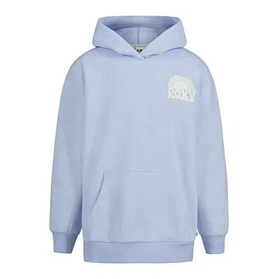 Roxy Big Kid Girls Long Sleeve Fleece Hoodie In Blue