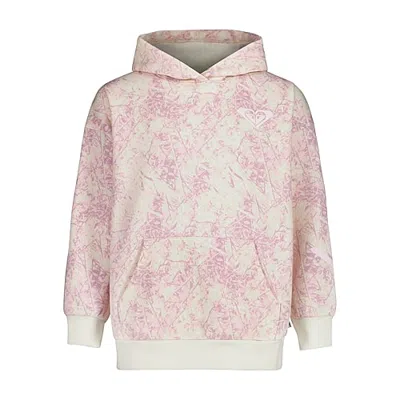 Roxy Big Kid Girls Long Sleeve Fleece Hoodie In Pink