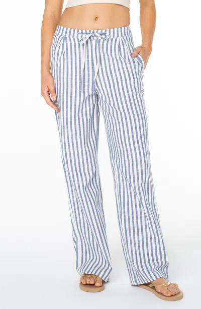 Roxy Mavericks Trouser In Blue Horizon Jail Bird Stripe